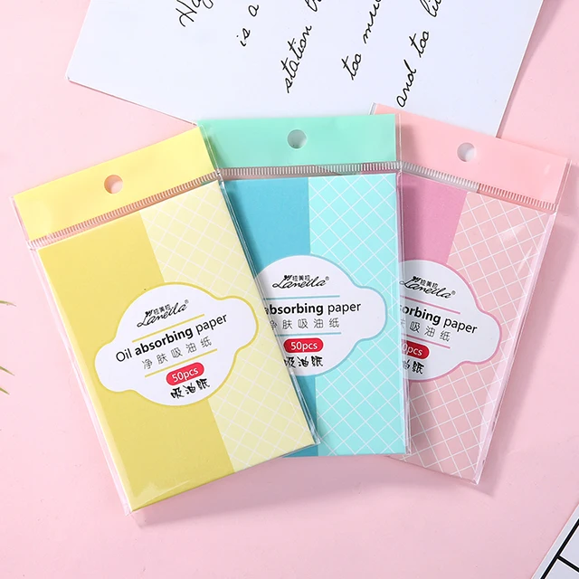 

Facial oil blotting absorbing paper custom sheets makeup blotting paper A556, Yellow,pink,green or customized