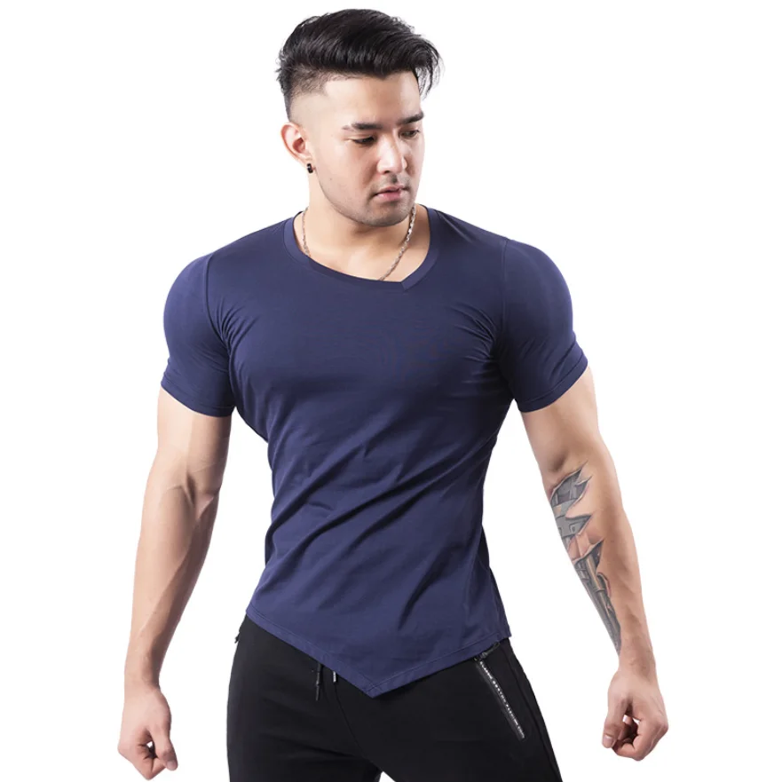 

navy red white black fashion sport t shirts mens gym sportswear t shirts