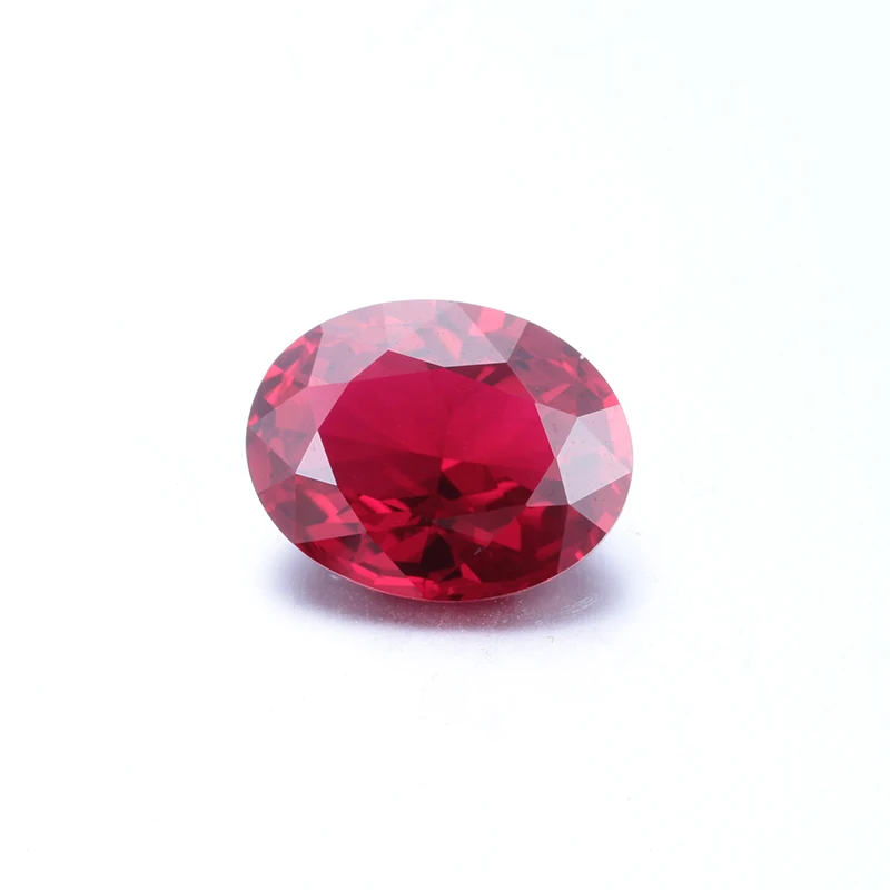 

Fancy shape quality lab grown Ruby gemstone oval cut pigeon blood red ruby diamond