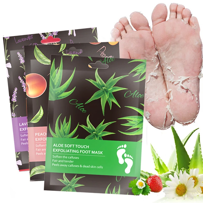 

Aloe Vera Foot Mask Peeling for Legs Feet Mask Exfoliating Socks for Pedicure Anti Crack Heel Remove Skin Foot Patch