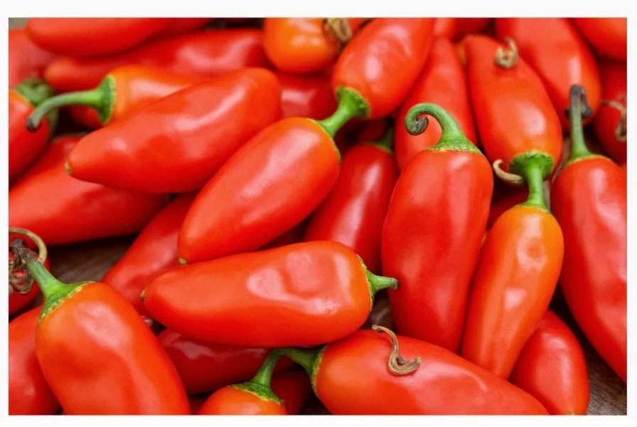 Colorful array of habanero peppers showing orange, red, and chocolate varieties