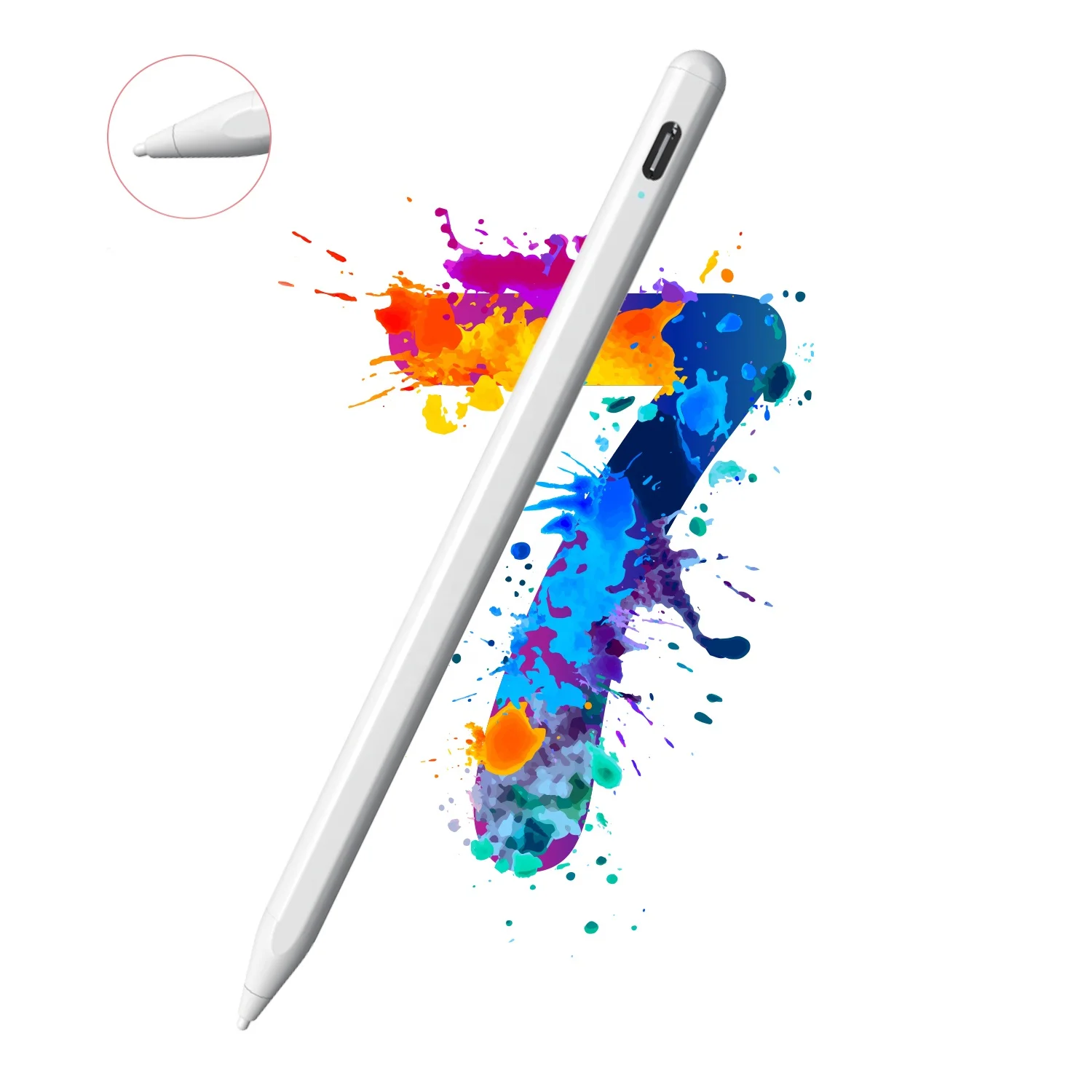 

2 in 1 fine point tip universal active capacitive stylus pen for android and ios touch screens