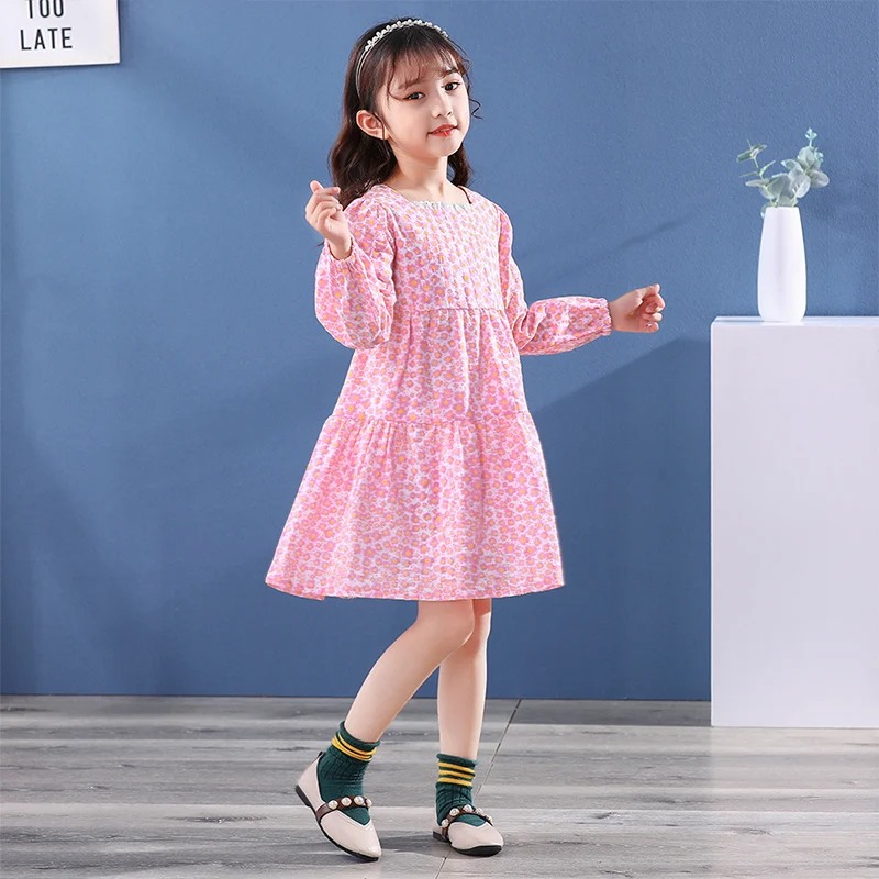 

Western style girl wedding dress elegant crew neck baby girls dress design kid dresses for girls of 10 year old, Blue, pink