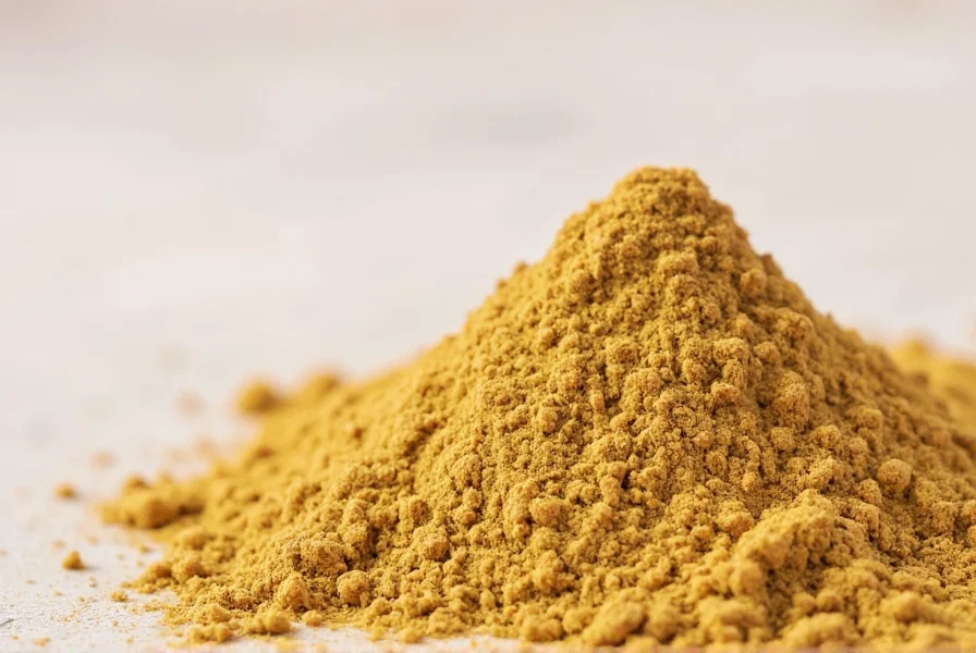 Mustard Powder in Spoon