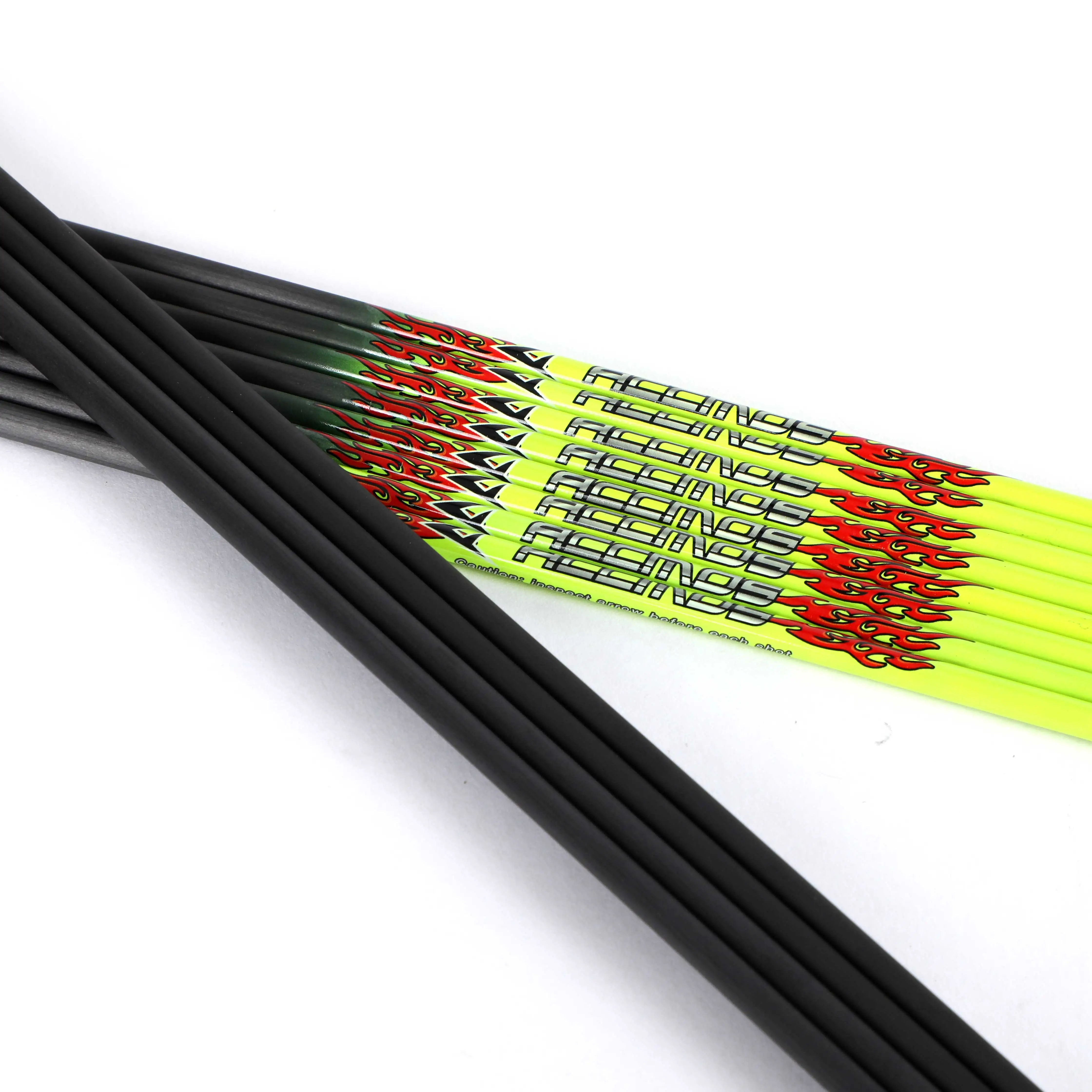 

Yellow Archery Bow Set 32 inch ID6.2mm Carbon Arrow Shafts