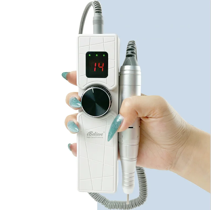 

High Quality Portable Nail Drill 30000Rpm Rechargeable, White