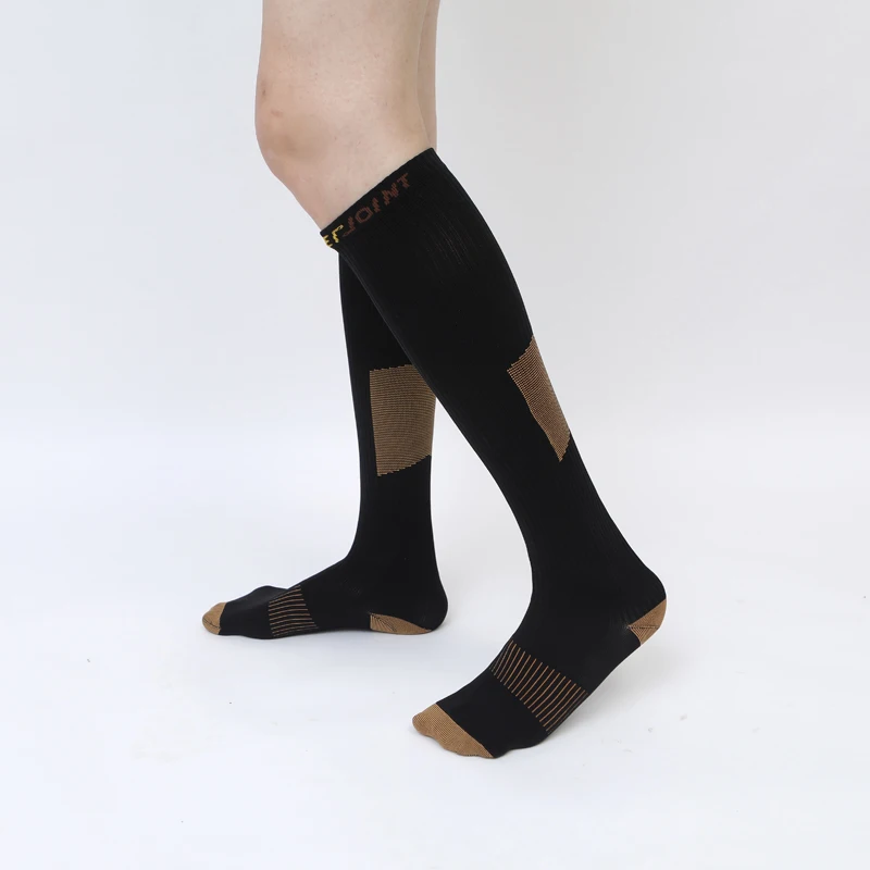 

deodorant knee Copper compression long socks, Black &required