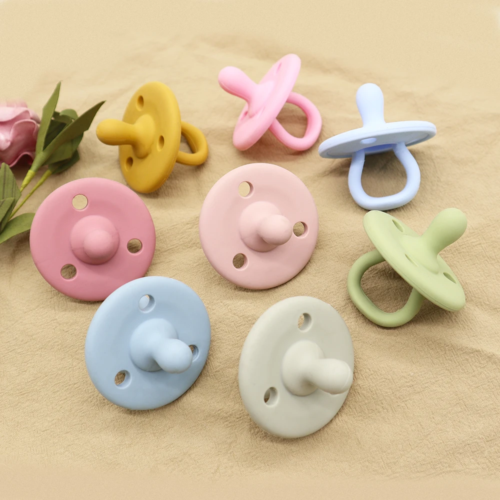 

2020 customised silicone bpa-free baby 6 months teething pacifier rings colourful nipple silicon holder for pacifier, Customized color