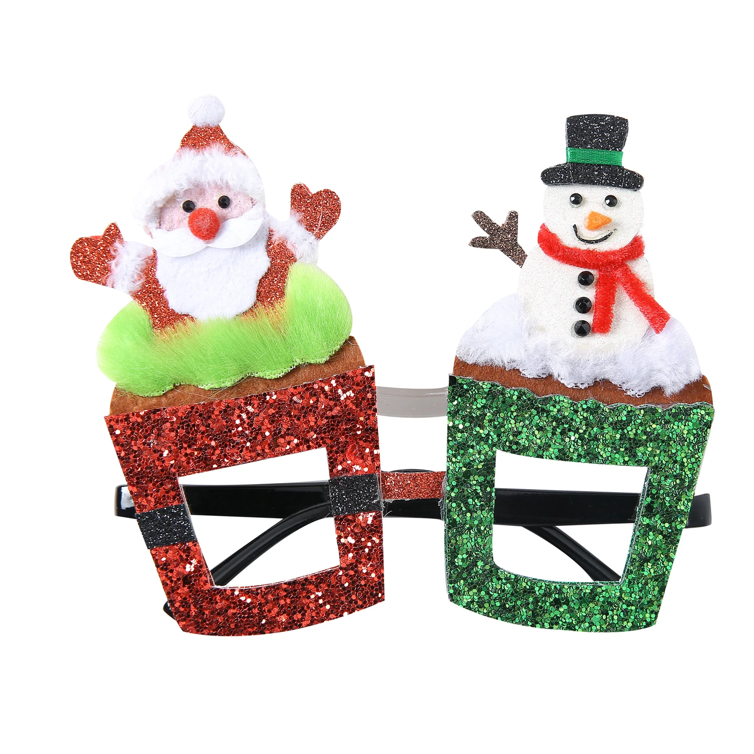 

Christmas glasses frame Santa Claus and snowman glasses frame for Christmas party, Mixed color