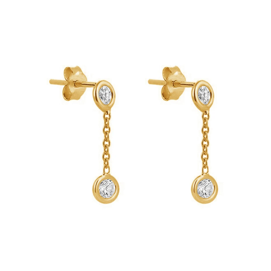 

925 wholesale fine jewelry 925 sterling silver women earrings 18k gold vermeil diamonds drop stud earrings
