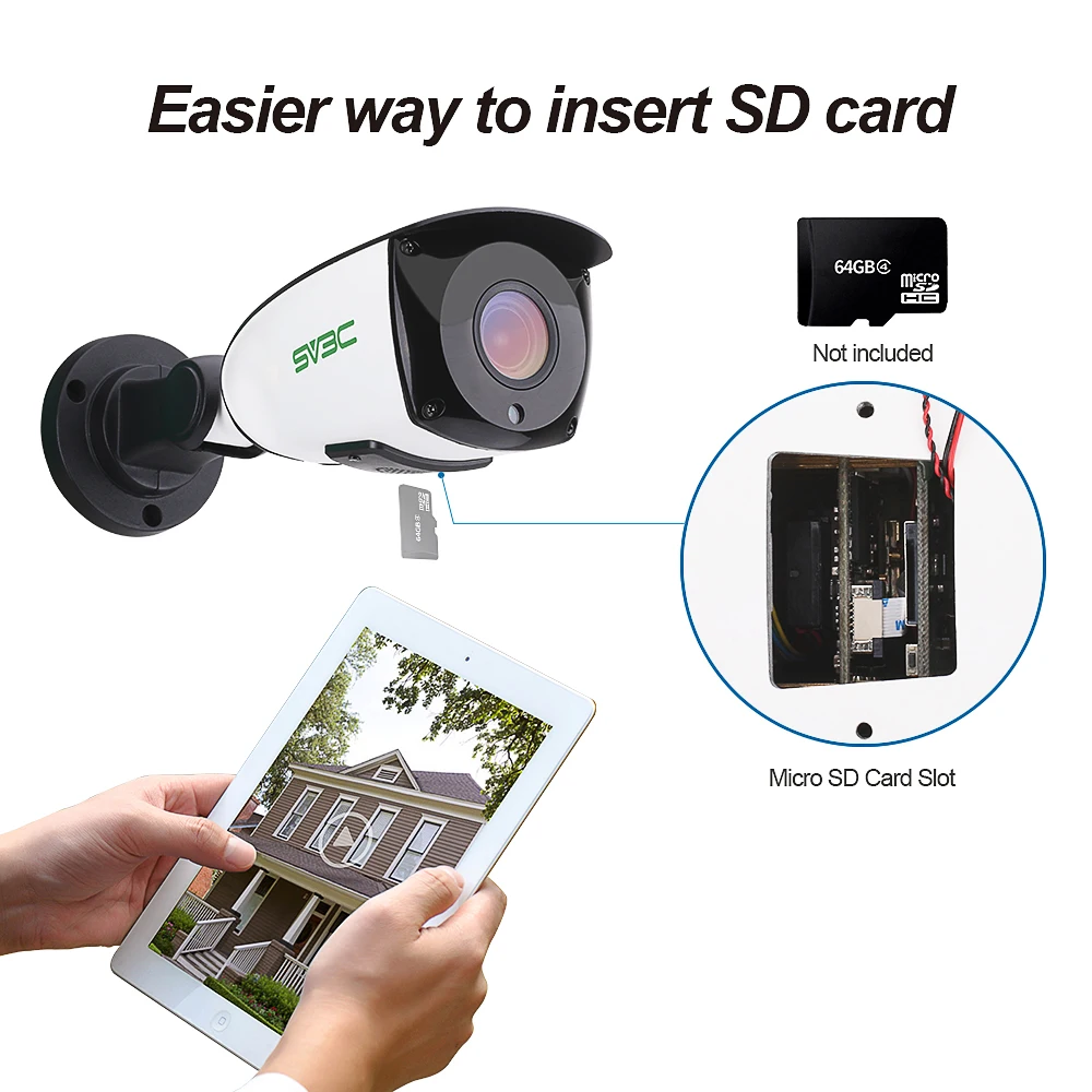 Sv3c 5mp Hd Video Surveillance Security Camera 5x Optical Zoom Wifi