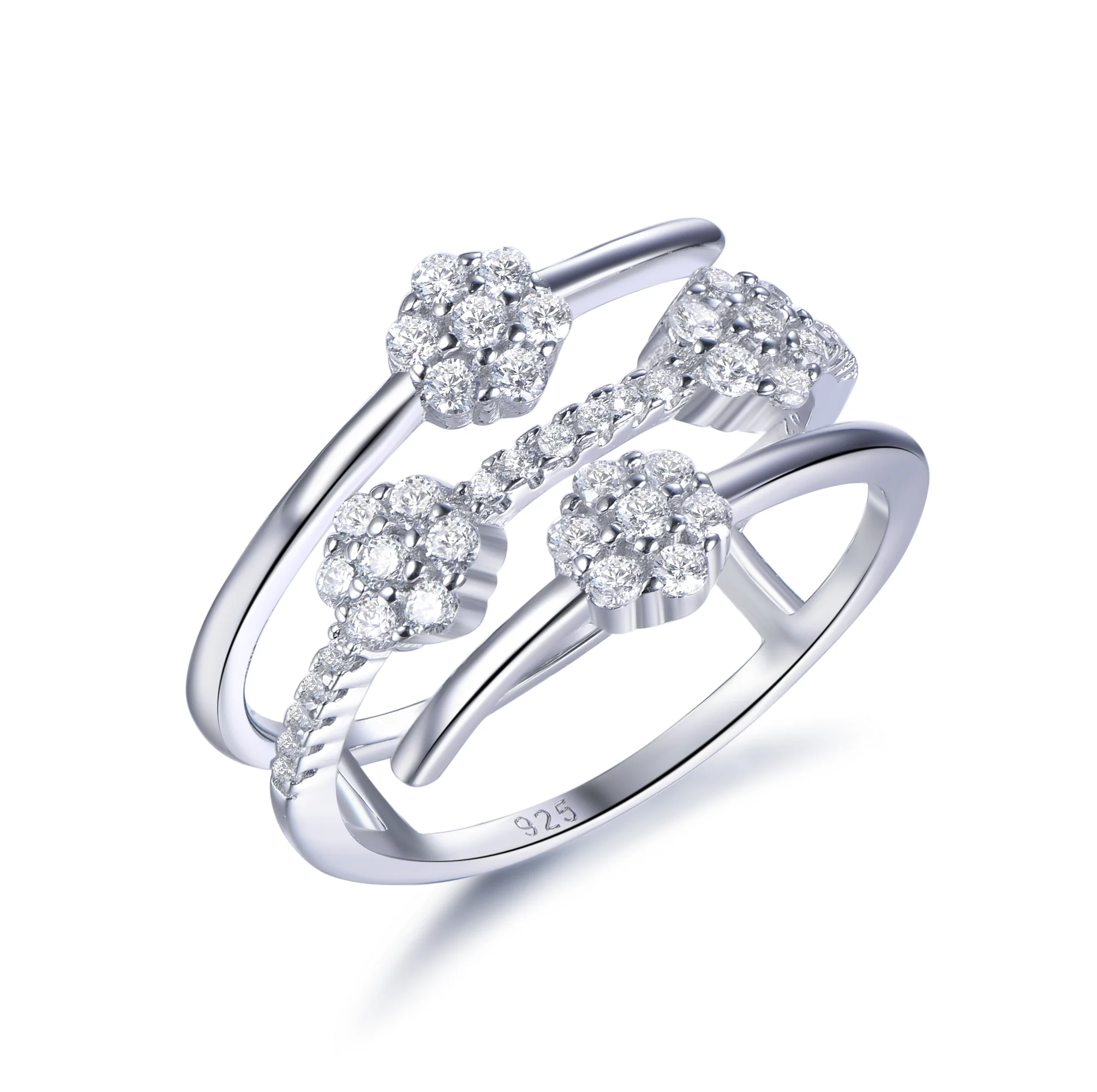 

Hot Sell zircon fashion ring 925 sterling silver jewelry rings for women
