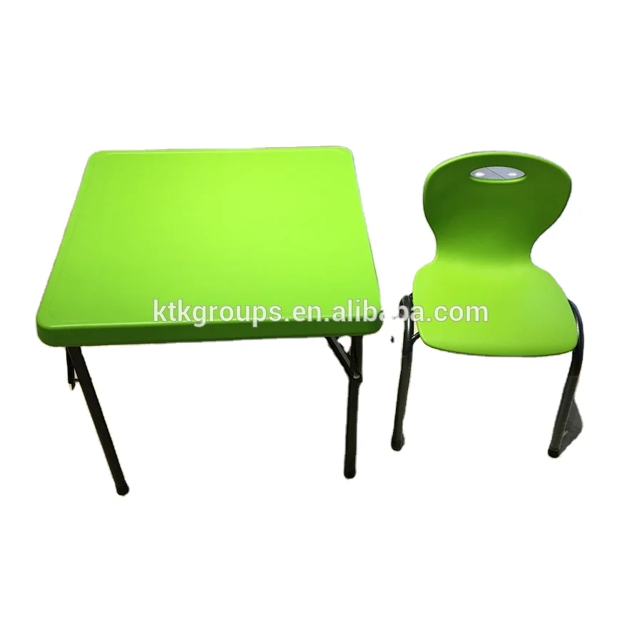 
Hot Sale Indoor Outdoor Study Portable Waterproof Collapsible Safety Kindergarten Plastic Kids Table And Chairs Set 