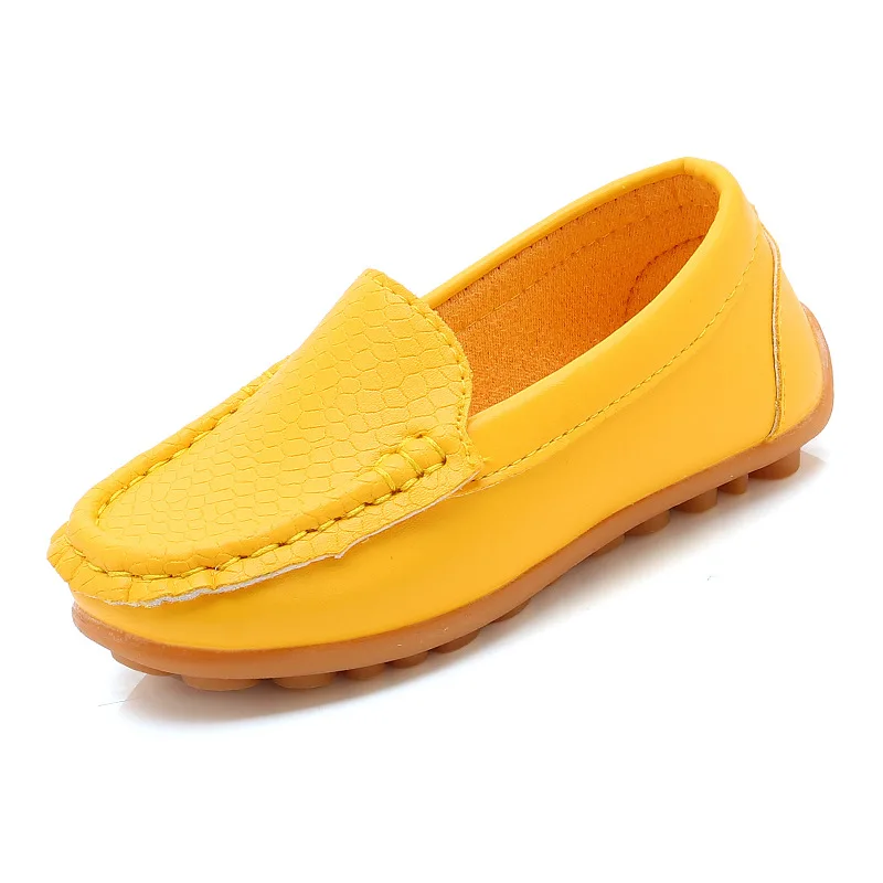

Loafers Girls Spring Children Baby Moccosins Lazy Shoes For Girls PU Leather Comfortable Soft Flat Non-slip Casual Shoes, Multi colors