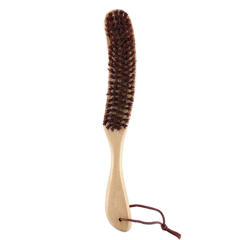 

S-Shaped Long Wooden Handle Soft Synthetic Hair Brush Home Dust Cleaning Scrubber Broken Hair Shaving Hair Brush