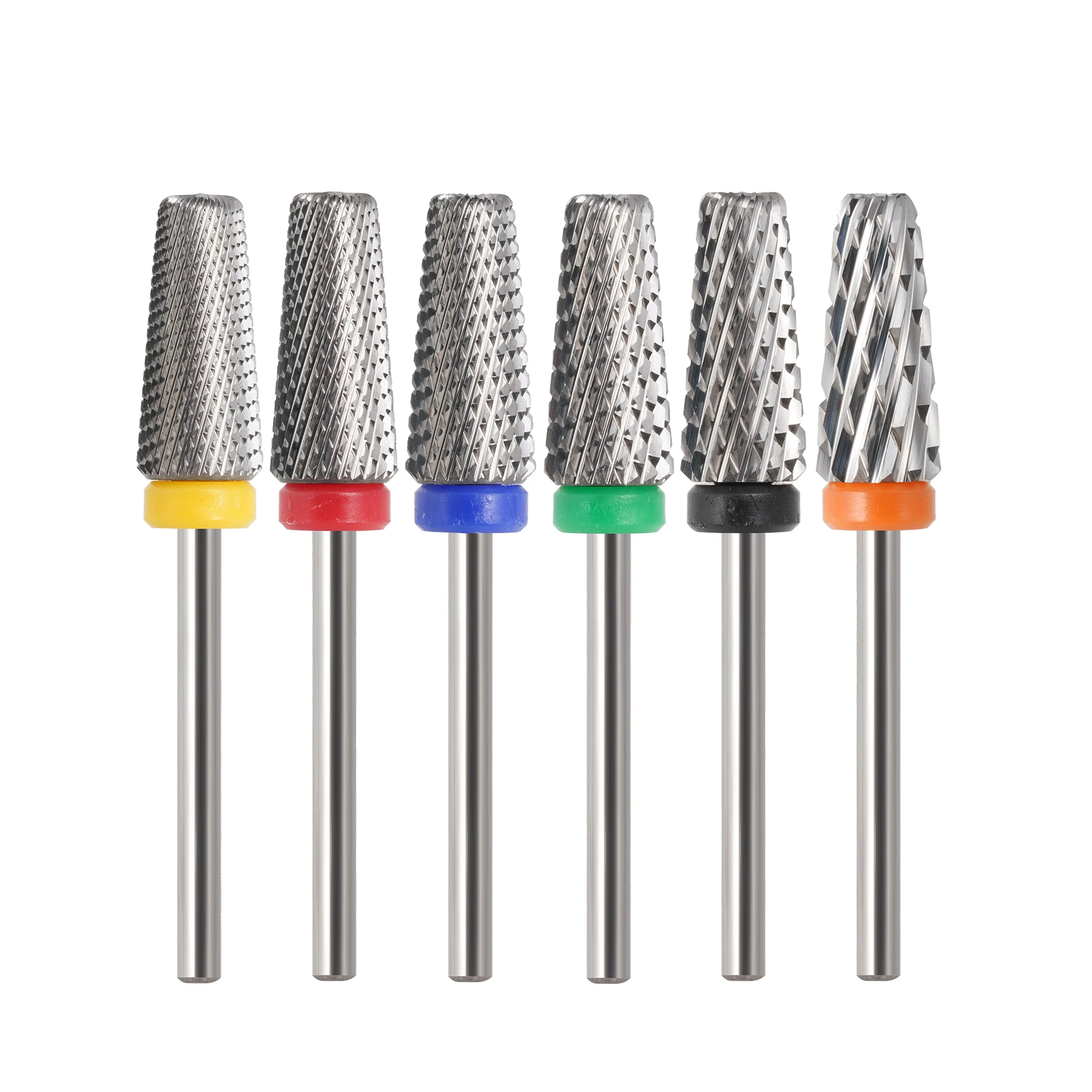 Yaqin Professional Manicure Removal Acrylic Gel Polish Stainless Steel 5 in 1 Cross Cut Nail Drill Bit