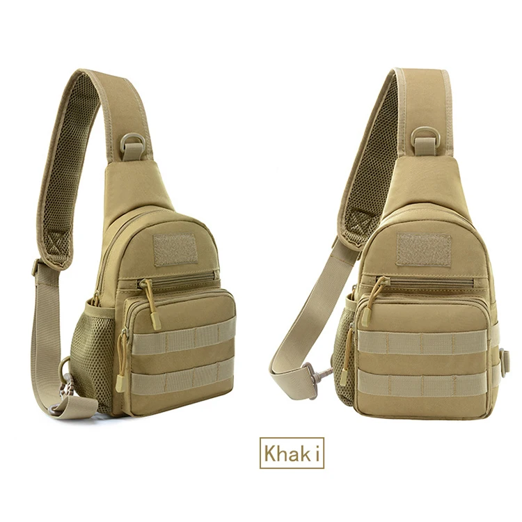 

sling chest sport backpack mens sling bag chest shoulder bag, Khaki