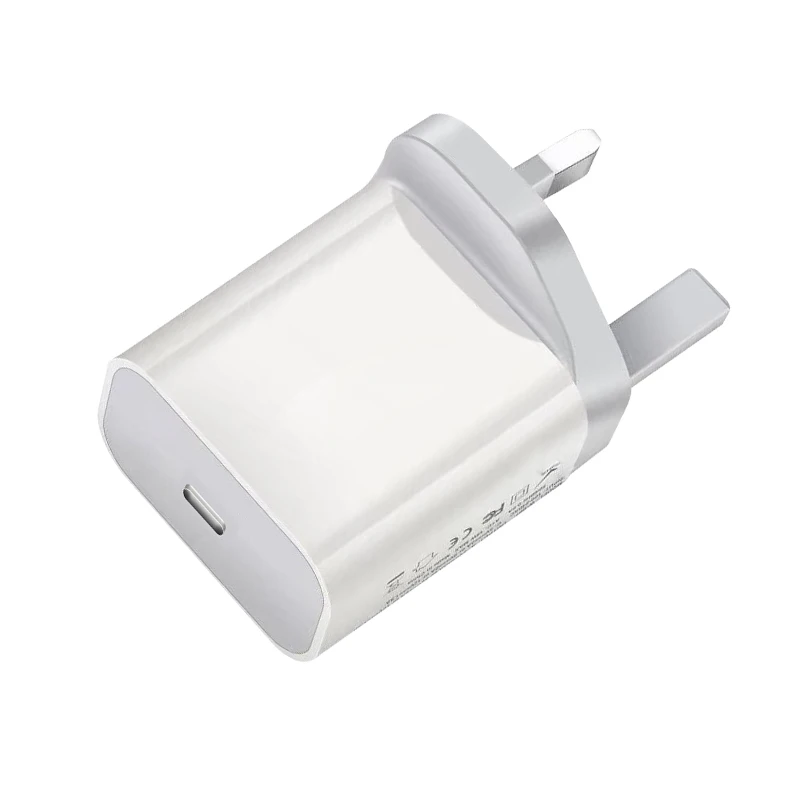 

Uk plug 30W usb-c power carregador chargeur type c 18w smartphone pd wall mobile adaptador usb c phone fast adapter 20w charger, White