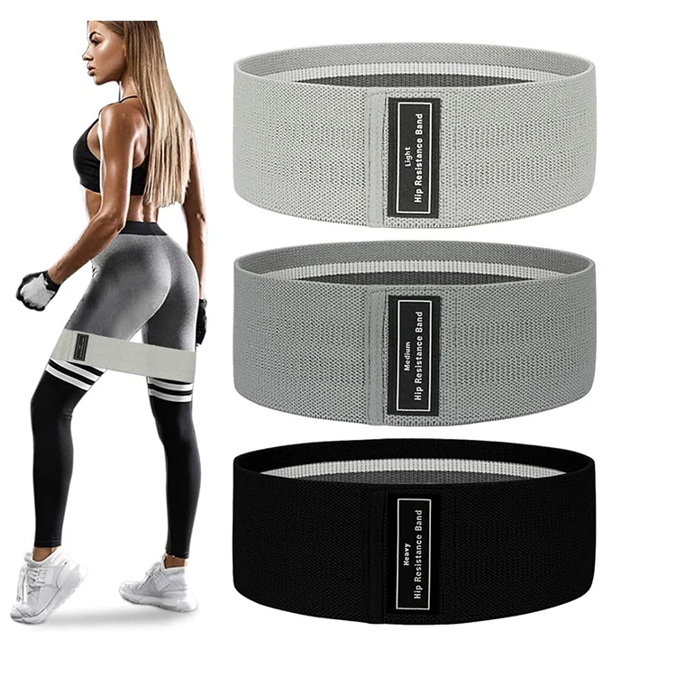 

3 Pack Home Workout Booty Bands Hip Elastic Fitness Gym Bands Fabric Resistance Bands set Bandas De Resistencia, As picture