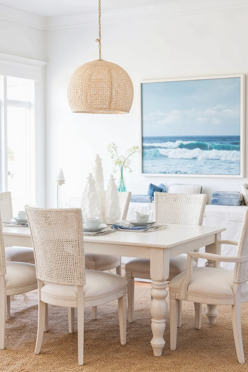 Completed coastal living room design
