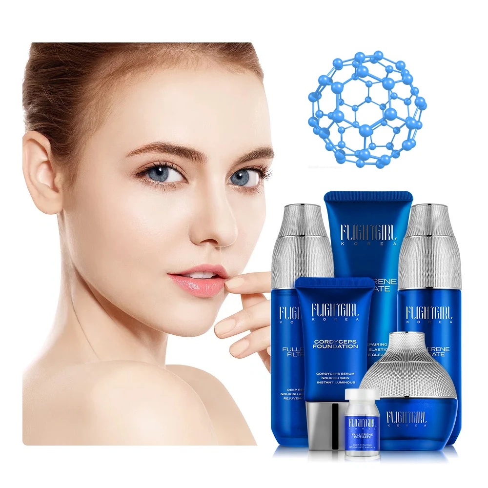 

Factory OEM ODM Skin Care Privare Label Korea Whitening Anti-aging skin treatment collection Skin Care Set, Blue