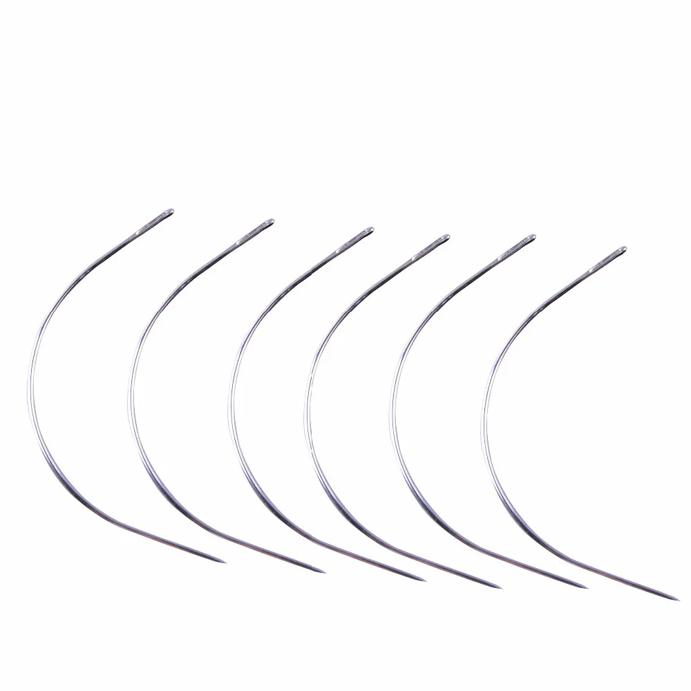 

12pcs 9cm Long C TYPE Curved Needles Hair Weaving Thread Sewing Needles For Hair Extension Tool Ordinary Small Packet