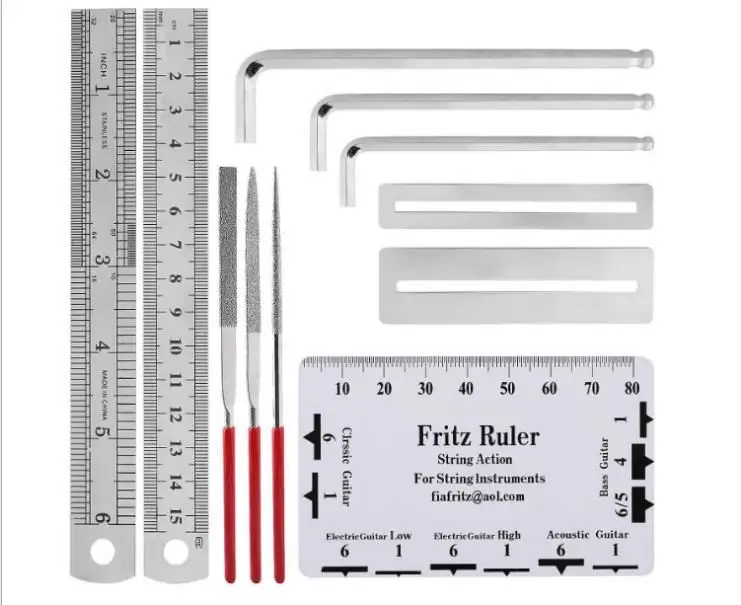 

DRud Ruler Hex Wrenches Kit for Ukulele Bass 25 Pcs Complete Guitar Repairing Tool Kit