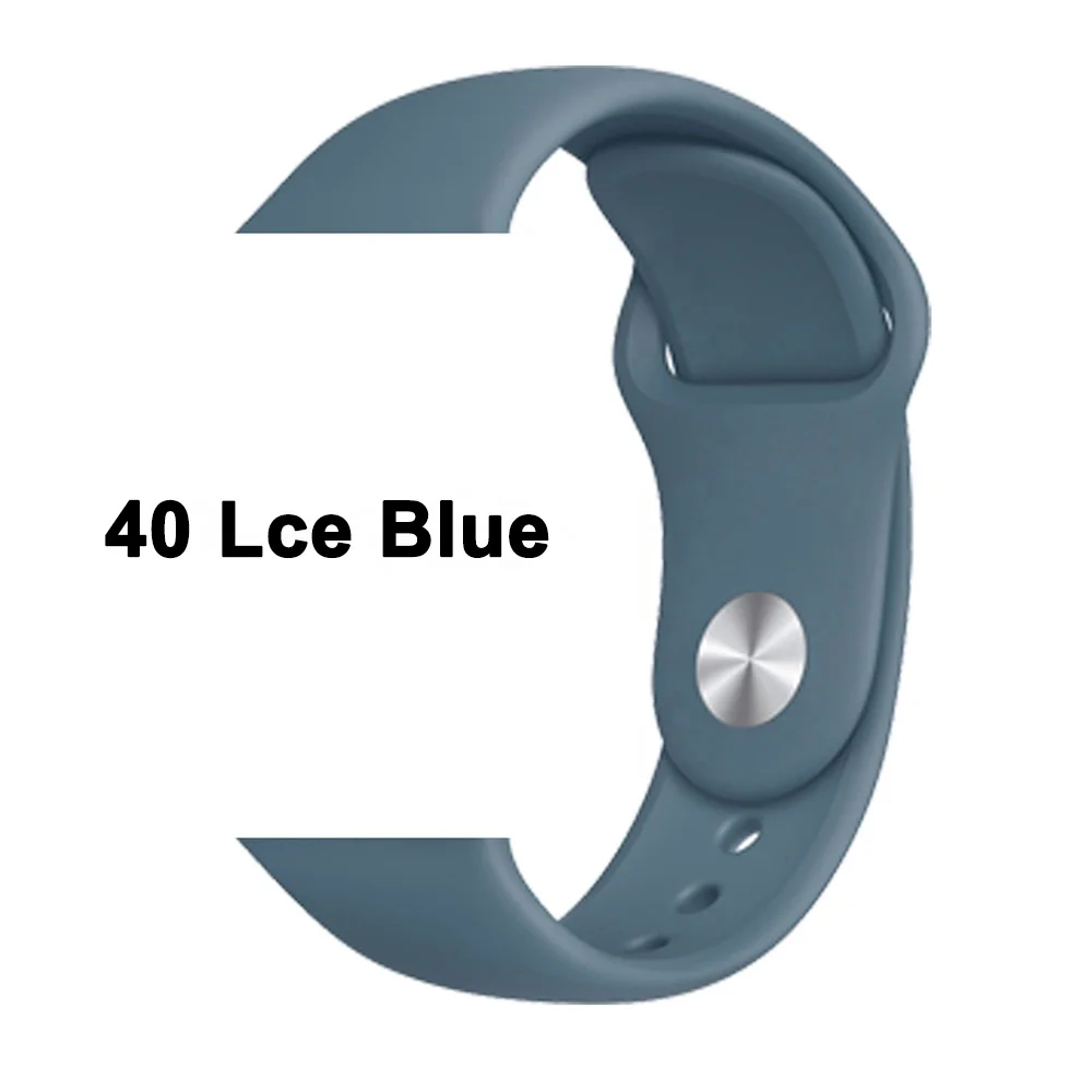 

ShanHai For iWatch Band 38mm 40mm 42mm 44mm Classic Silicone Sport Replacement Strap Bracelet for Apple Series 4/3/2/1, Multi-color optional or customized