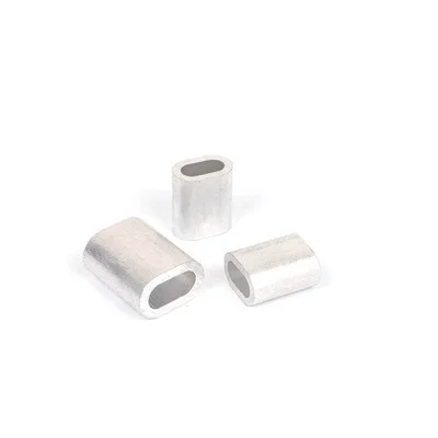 

Stainless steel sleeves aluminium wholesale Barrel Crimp Sleeve Aluminum Crimping Loop Sleeve Fishing Line Tube Connectors, Silver