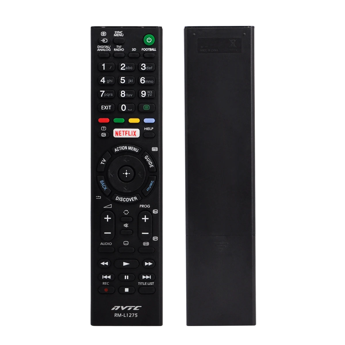 

NVTC RM-L1275 In Stock Smart TV Remote Control For Sony All Major Brands