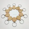 Custom Round Blank Wooden Key Chain/Keychain Promotion Carving Circle Key ID Engrave Gift