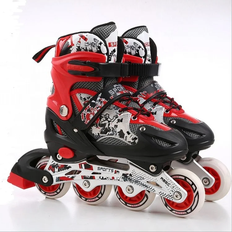 

Cheap Custom Adjustable Patines 4 Wheels kasut roda quad de Inline Skate Roller Shoes For Children