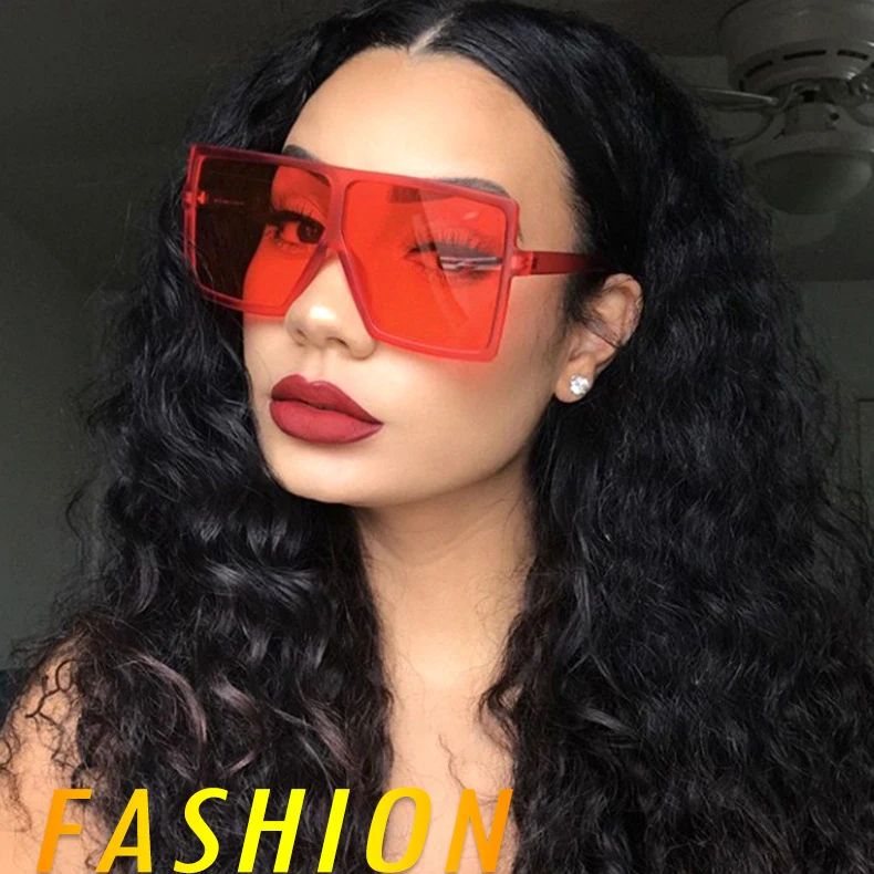 

2020 Fashion Oversized Square Sunglasses Vendors Red Sunglasses Women Eyewear