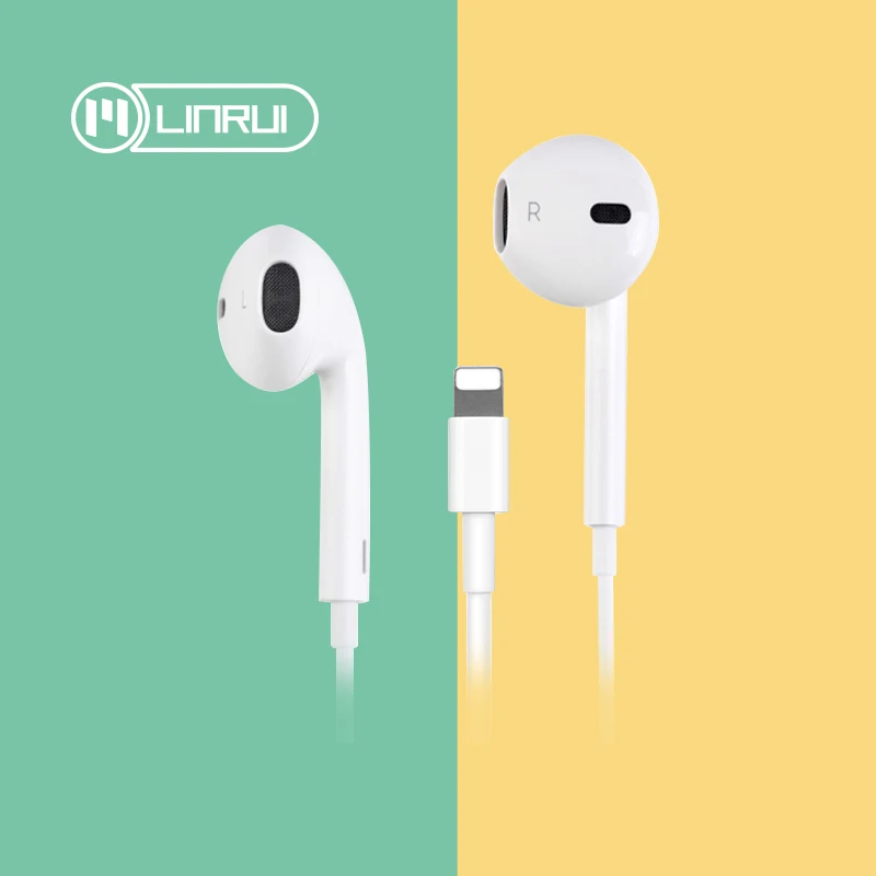 

original quality ios connectors headset for iphone genuine stereo wired headphones in-ear earbuds with microphone earphones
