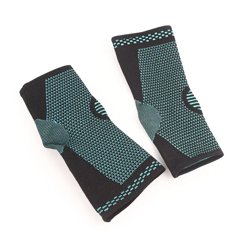 

2021 New Pattern breathable nylon adjustable compression Ankle Sleeves Support pad, Green black