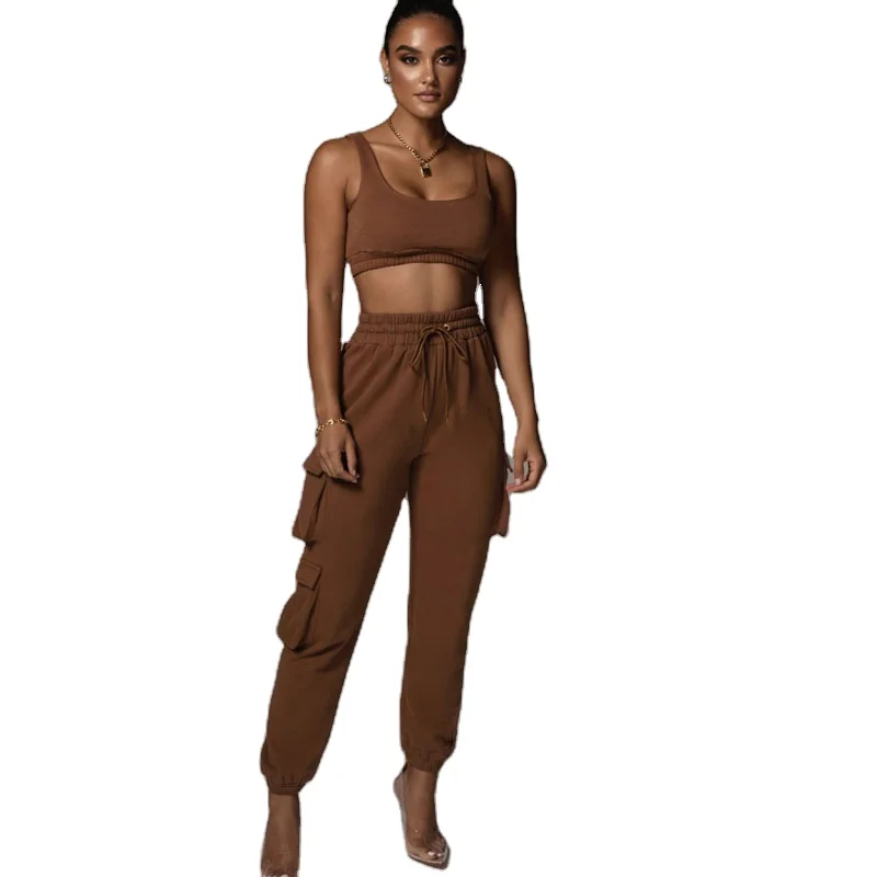 

2021 New arrivals women sexy sleeveless fashion and skirt ladies casual two piece set women clothing
