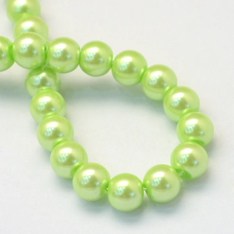 

Pandahall 8mm Baking Painted Pearlized Glass Pearl Round Bead