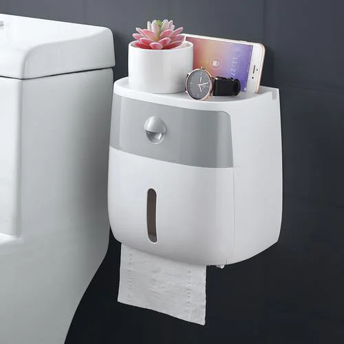 

D2489 Creative Household Home Multifunction Portable Toilet Bathroom Wall Hanging Storage Rack Tissue Box, 4 colors