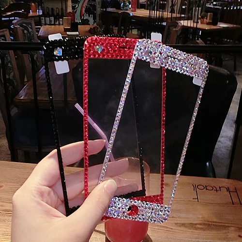 

Luxury 3D Bling Sparkle Diamond Glass Screen Protector 5D Tempered Glass Screen Protector 9H for iPhone 6/6S 7/8 7/8 Plus