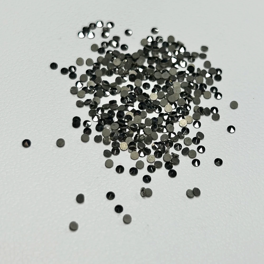 Original Square Round Flat Bottom Chalcopyrite Mosaic Gemstone 1mm 1.5mm 2mm Flat Back Gems