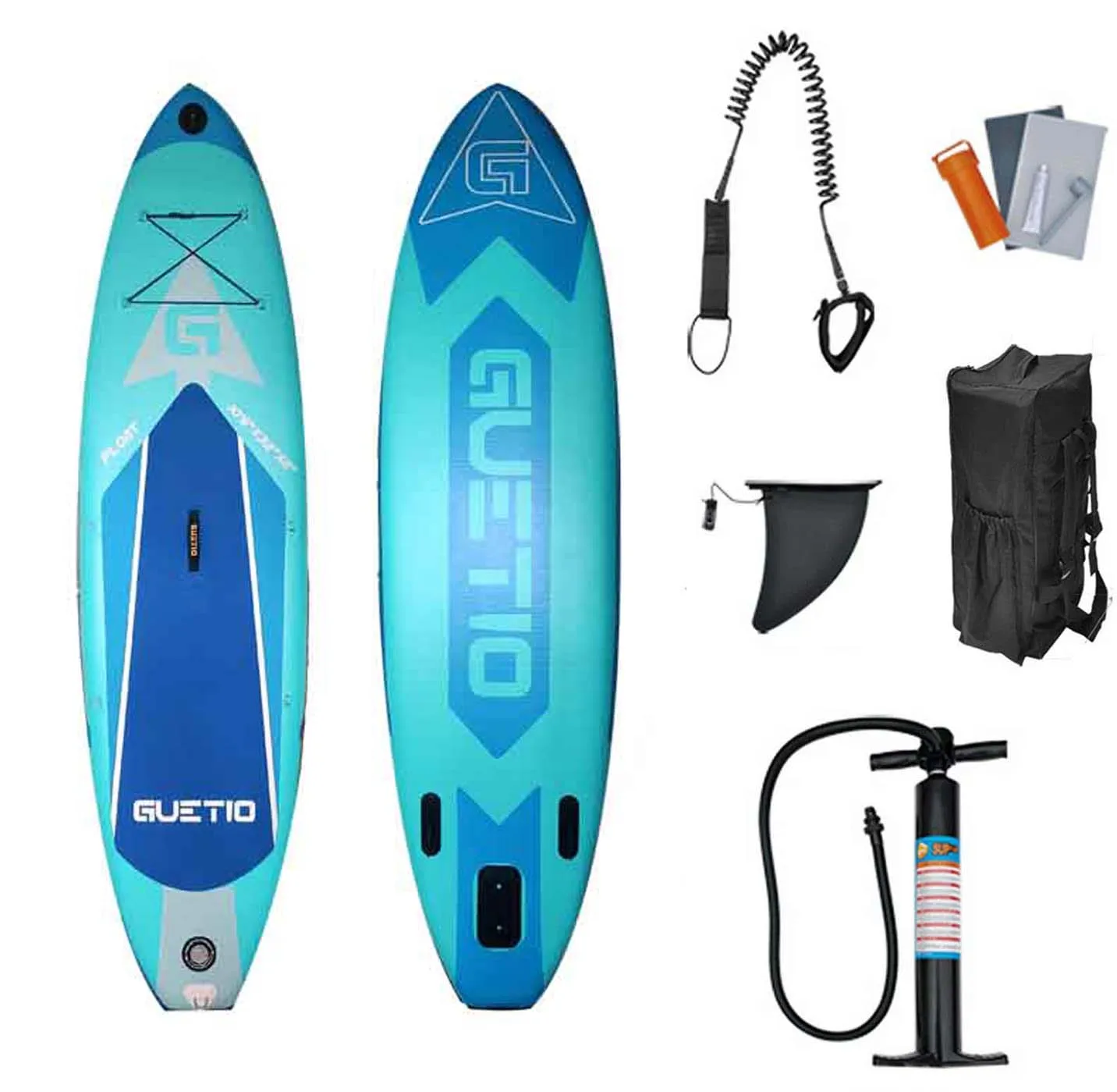 

GUETIO Custom Best Hot Sale Drop Stitch Paddle Board SUP Boards Stand Up Inflatable Paddle Board