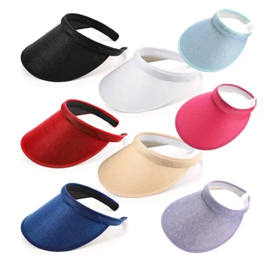 

Cotton And Linen Sun Visor For Lady Summer Wide Brim Outdoor Riding Uv Sun Visor Hat