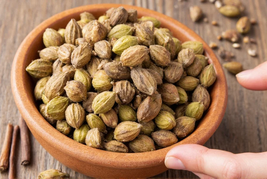 Cardamom pods and cloves displayed at Ottawa specialty spice shop