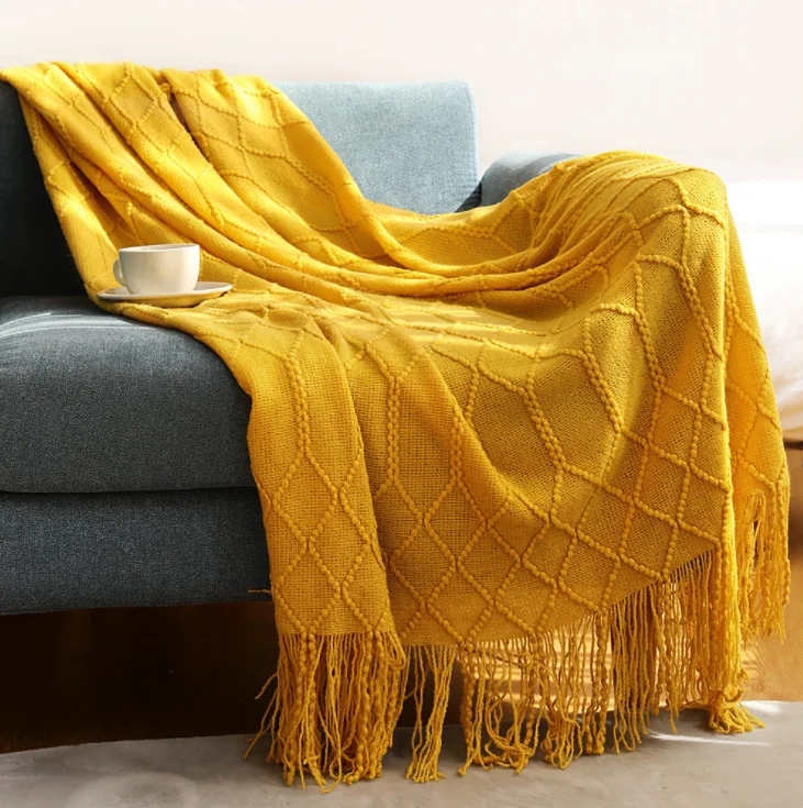 

i@home summer air conditioner acrylic custom knit blanket nordic for living room sofa decorate