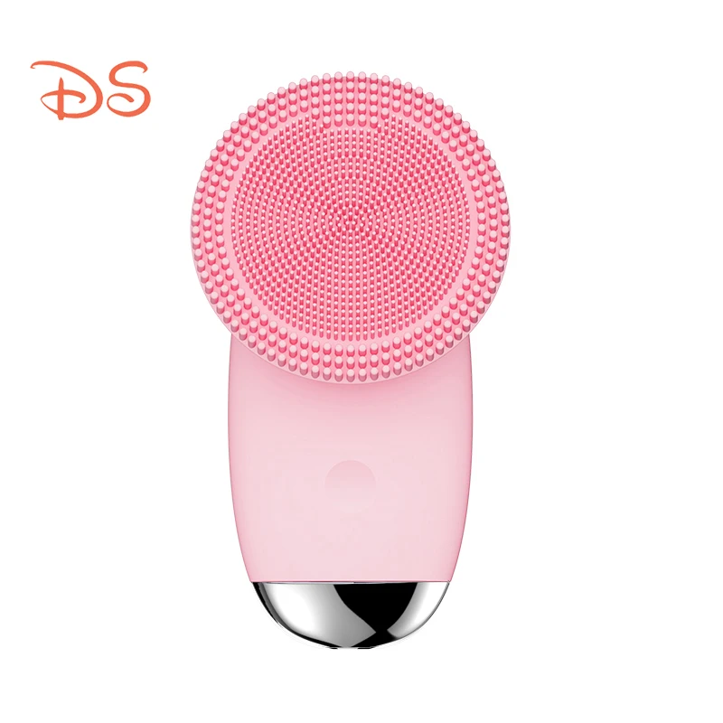 

Face Wash Facial Cleanser Logo Branded Facial Cleansing Brush Electric Silicone Face Brush Facial Cleansing Instrument, Pink purple green