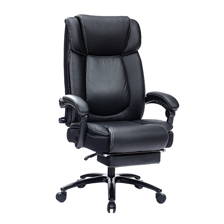 

9057 USA Office Chair Ergonomic Swivel Executive Massage Chair With Footrest, Black