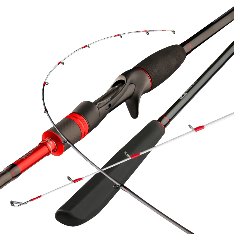 

Jetshark Squid Jigging Fishing Rod 1.66m 1.85m 2m 2.02m 2 Sectons Luminous Solid Soft Tips Boat Fishing Rod