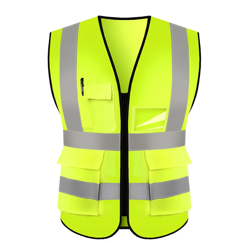 

Wholesale Custom Logo Multi Function Security Construction Work Safety Vest Reflective High Visibility Safety Vest With Pockets