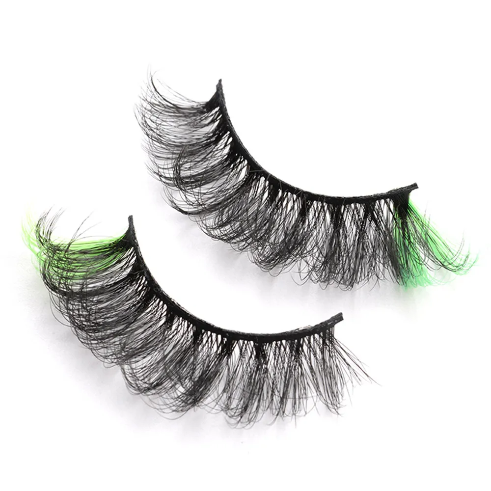

100% cruelty free mink lashes 5d colorful mink fur strip eye lashes rainbow color multi color mink eyelashes