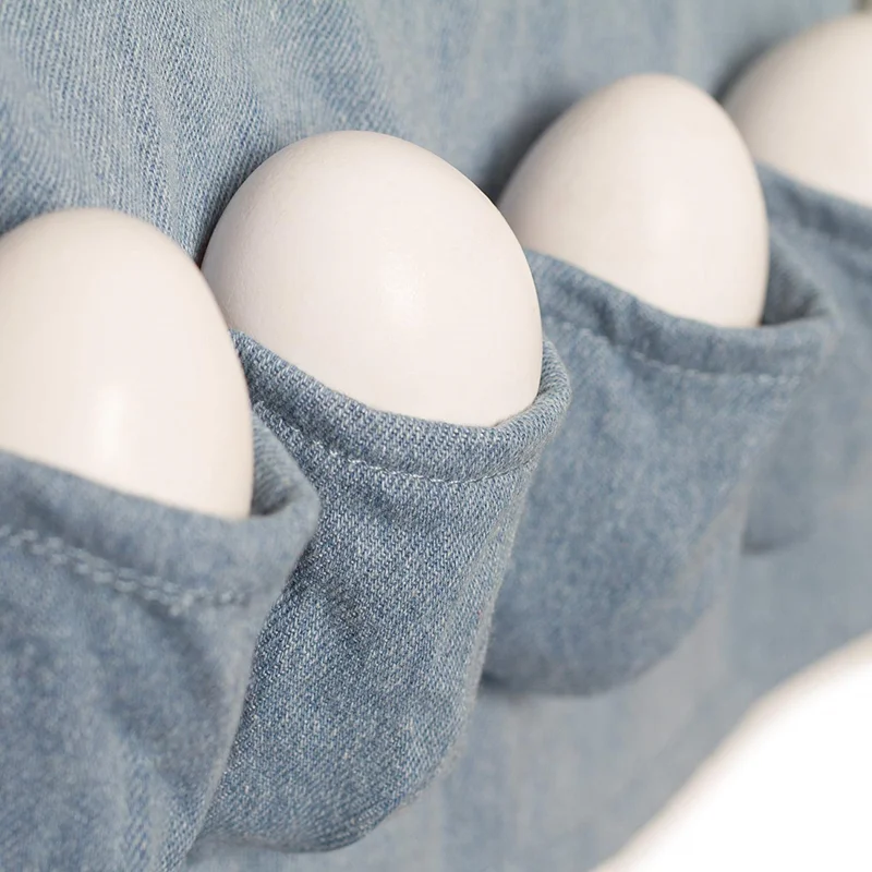 Men and Women Egg Gathering and Collecting 100% Cotton Denim Chicken Egg Apron with 15 Pockets